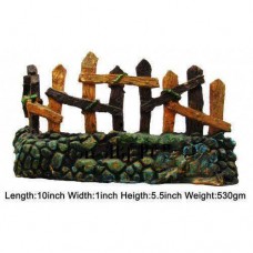 Beautiful Wooden Fence Aquarium Toys